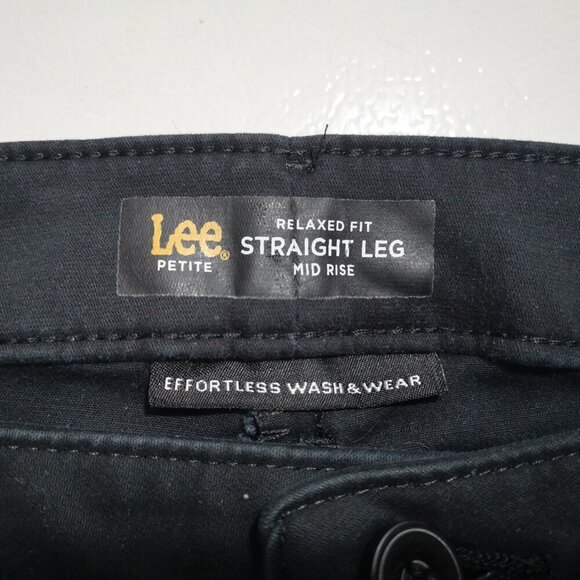 Lee Petite Ladies Size 8S Relaxed Fit Mid Rise Straight Leg Black Jeans - Picture 3 of 12